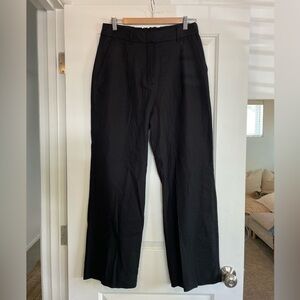 Old Navy - Black Wide Leg Linen Blend Trouser Pant (size M)